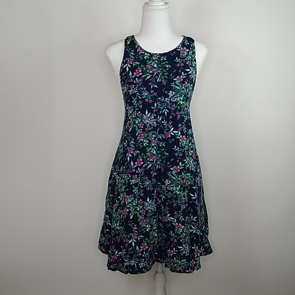 Entro Floral Lace Up High Low Boho Dress Large